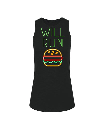 Will Run for HAMBURGERS Neon