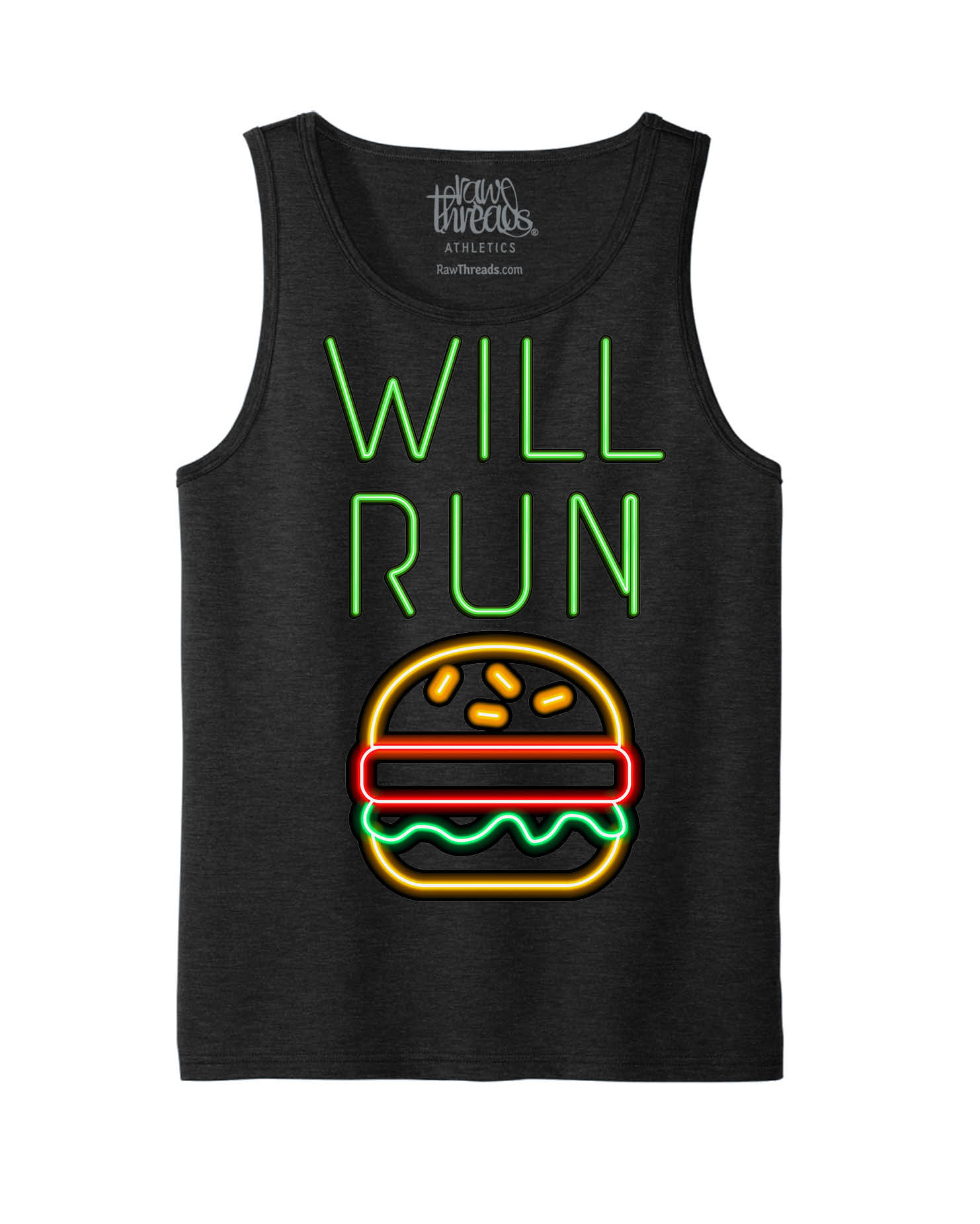 Will Run for HAMBURGERS Neon