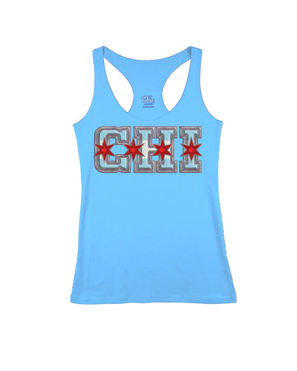 CHI Sorority Letters Sky Blue Racer