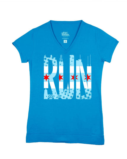 Windy City Big Run Ocean Blue Relaxed V