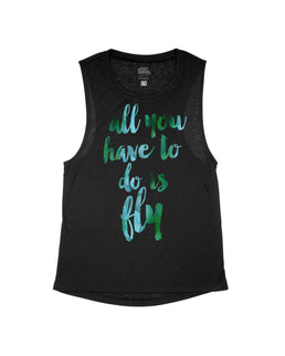 Black Flowy Tank / XS