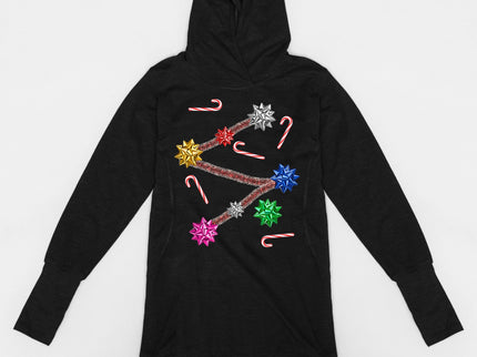 Bows and Candy Cane Christmas Sweater