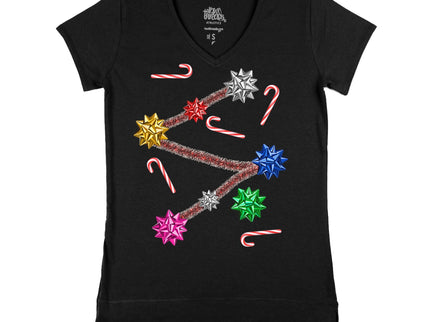 Bows and Candy Cane Christmas Sweater