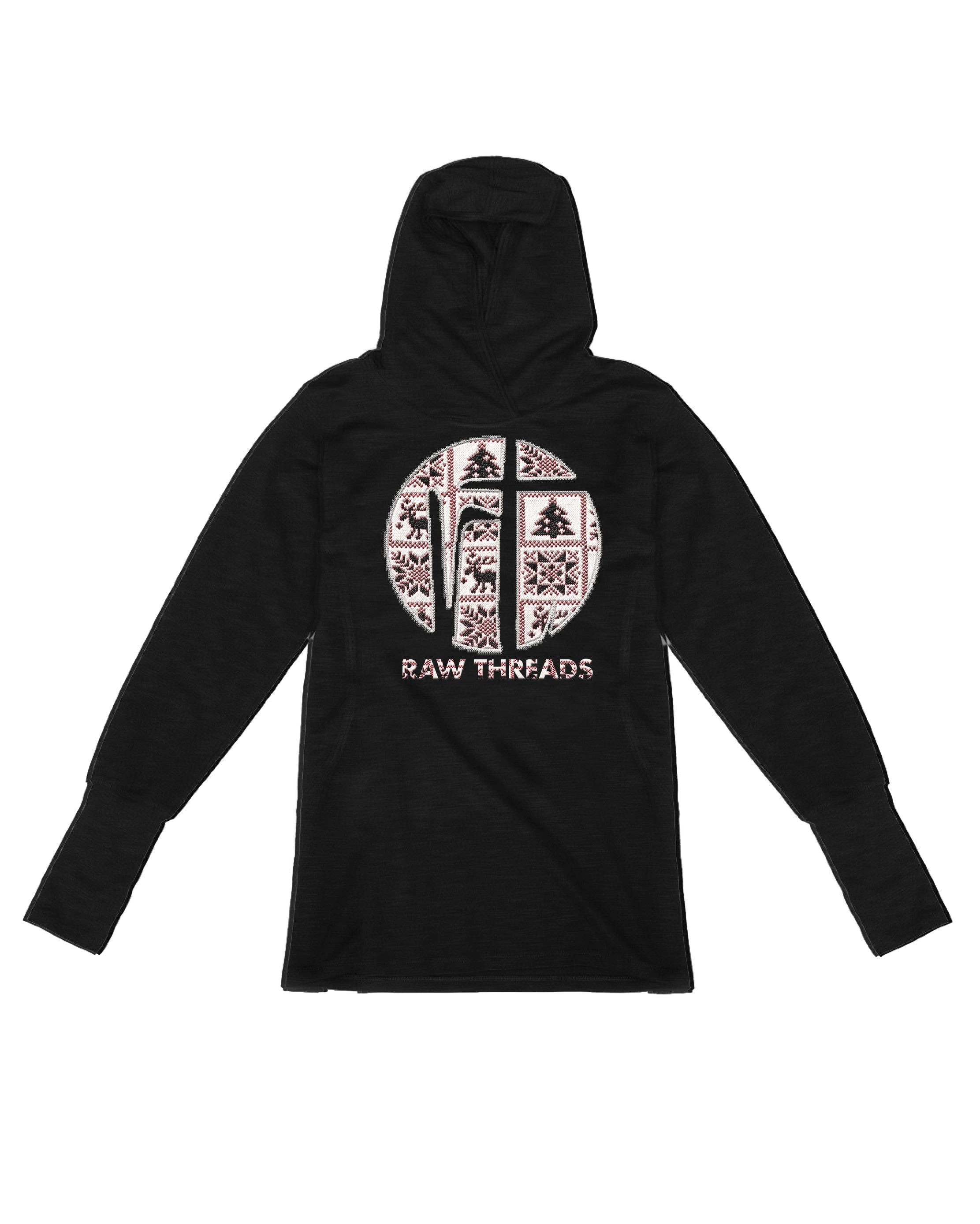 Cable Knit Sweater Raw Threads Logo