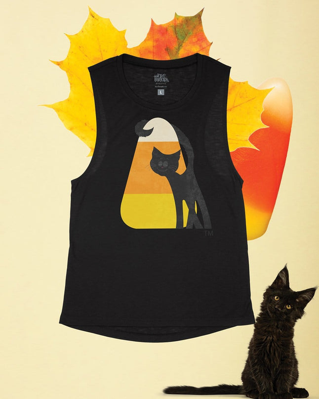 Cat Loves Candy Corn