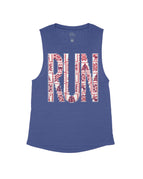 Heather Navy Flowy Tank