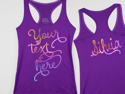 CUSTOMIZE YOUR OWN IRIDESCENT SCRIPT