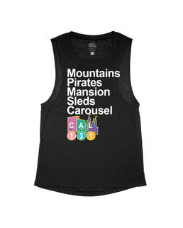 Black Flowy Tank / S