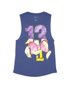 Heather Navy Flowy Tank