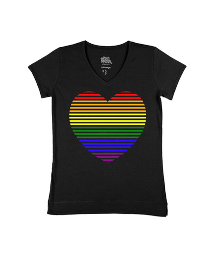 Rainbow Stripes Heart