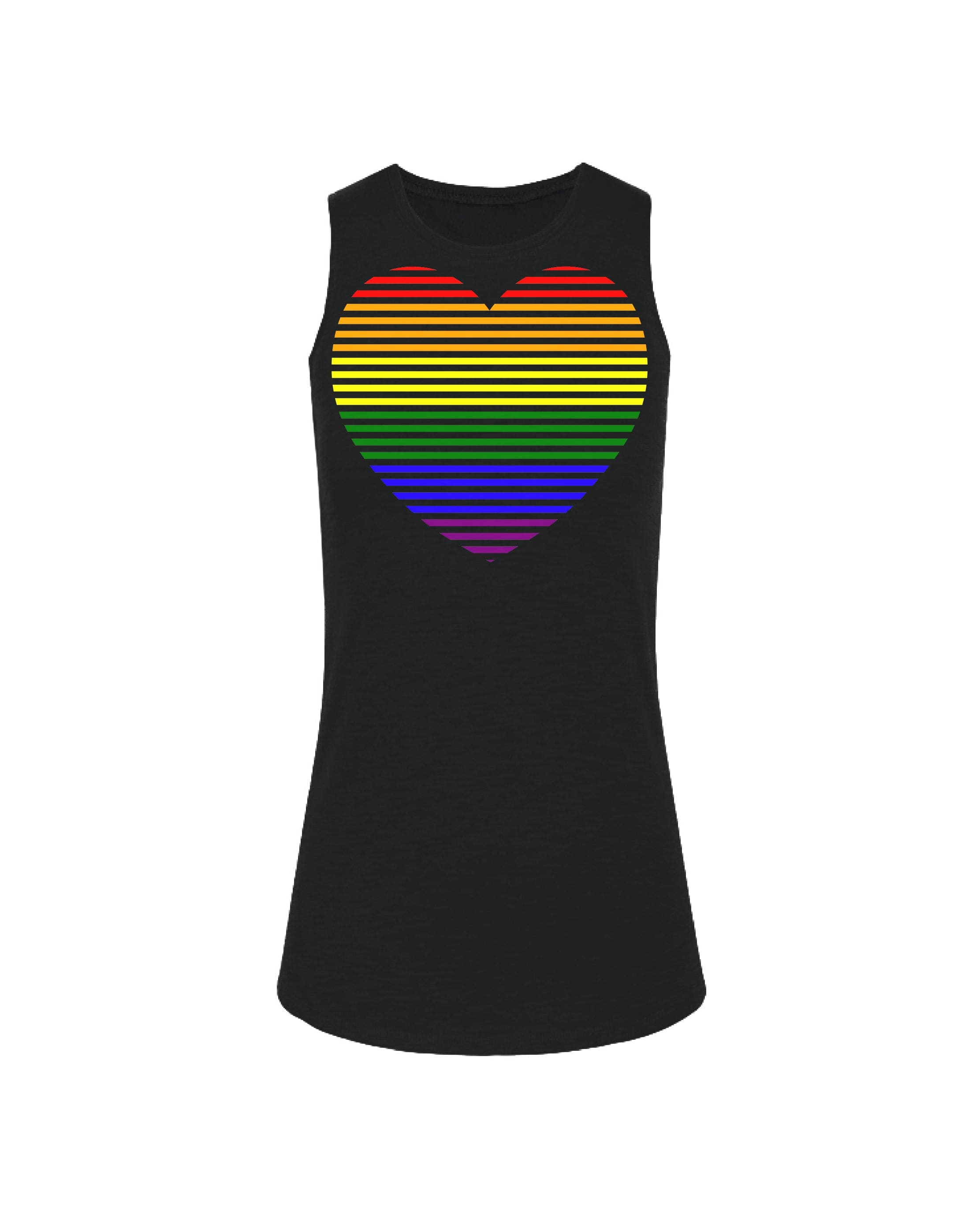 Rainbow Stripes Heart