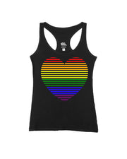 Rainbow Stripes Heart