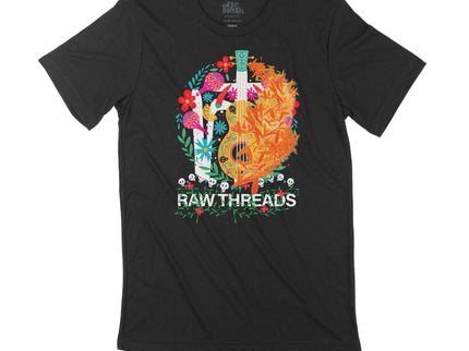 Raw Threads Guitar and Flowers Logo