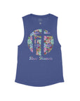 Heather Navy Flowy Tank