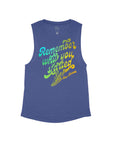 Heather Navy Flowy Tank