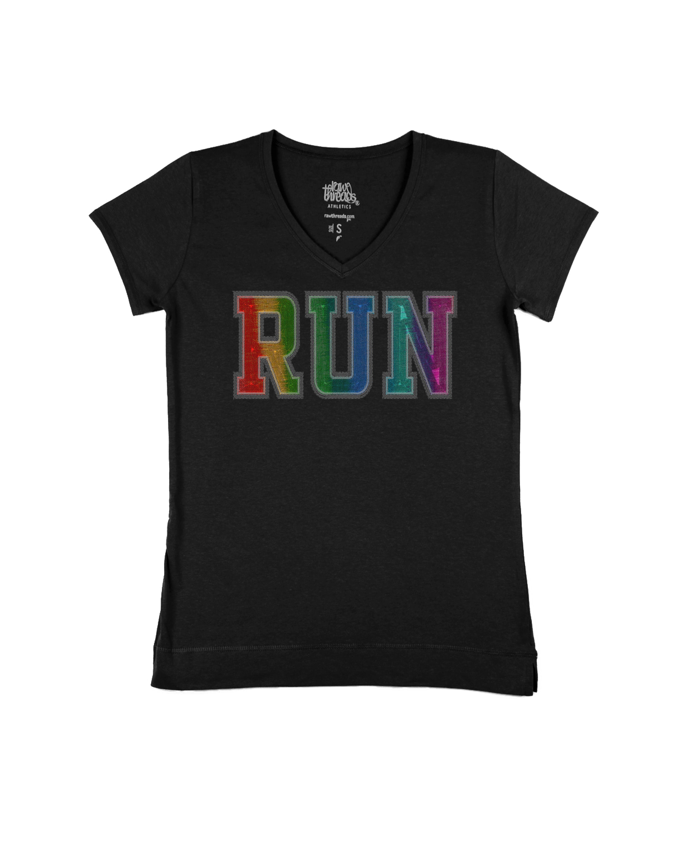 Stitched Embroidery RUN Rainbow