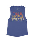 Heather Navy Flowy Tank