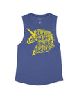 Heather Navy Flowy Tank