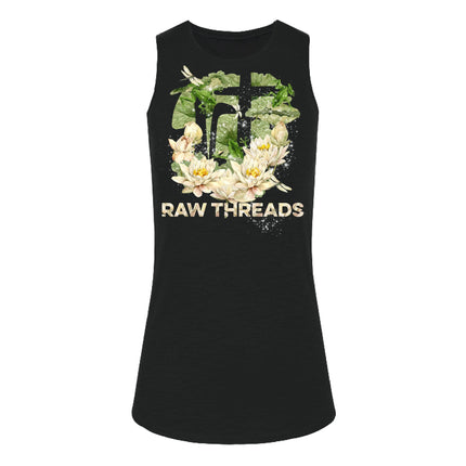 Water Lily and Frogs Raw Threads Logo