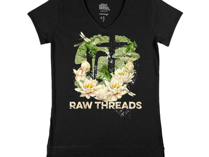 Water Lily and Frogs Raw Threads Logo