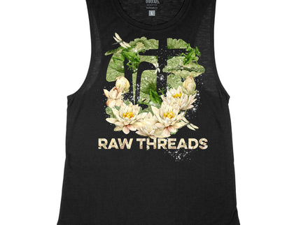 Water Lily and Frogs Raw Threads Logo