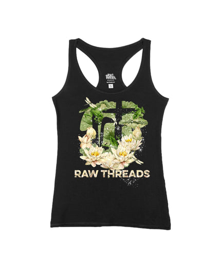 Water Lily and Frogs Raw Threads Logo