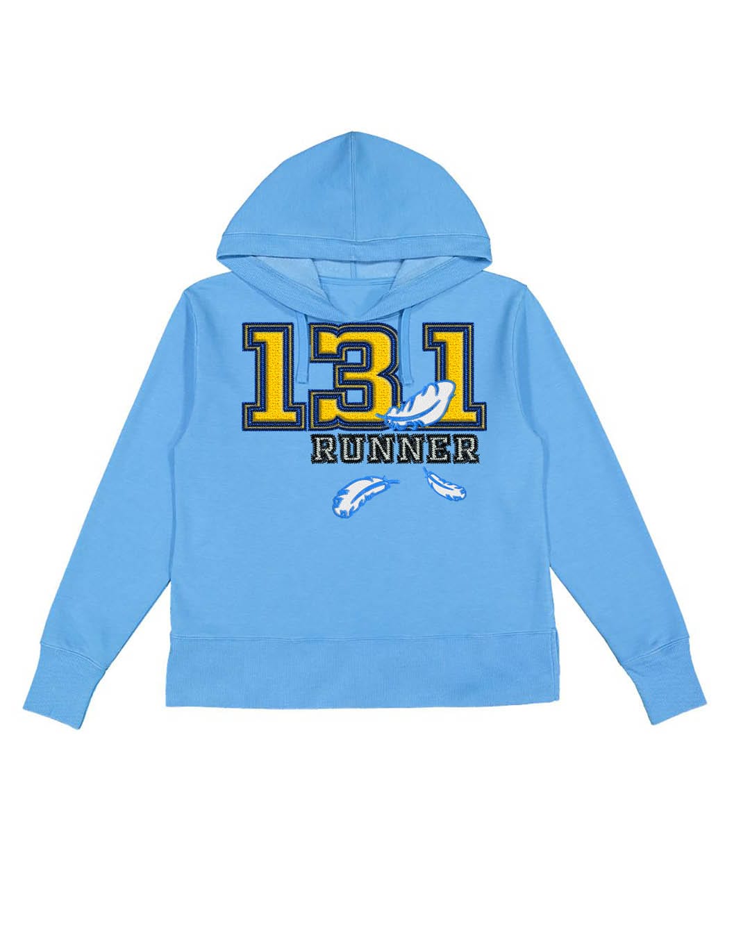 13.1 Runner Feathers Sorority Letters Hoodie