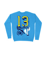 13.1 Feathers Varsity Block Numbers Sweater