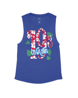 Heather Navy Flowy Tank / S