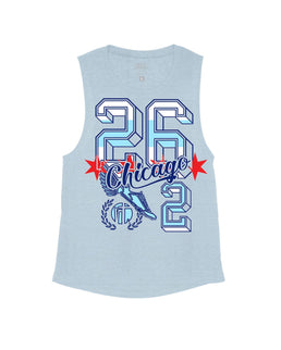 Stone Blue Flowy Tank / XS