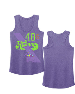 Purple Heather Ribbed Tank / XS