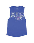 Heather Navy Flowy Tank