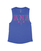 Heather Navy Flowy Tank