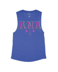 Heather Navy Flowy Tank