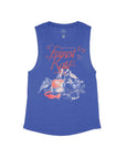 Heather Navy Flowy Tank