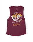 Maroon Flowy Tank