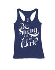 Heather Navy Racerback