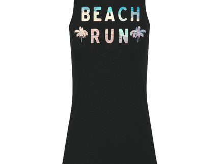 Beach Run with Waves and Sand (2 palm trees)