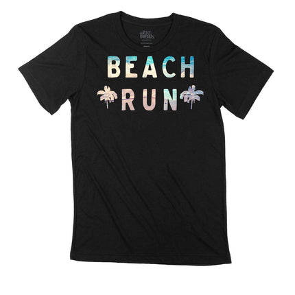 Beach Run with Waves and Sand (2 palm trees)