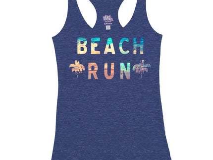 Beach Run with Waves and Sand (2 palm trees)