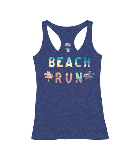 Beach Run with Waves and Sand (2 palm trees)