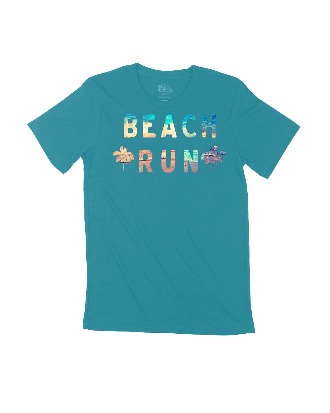 Beach Run with Waves and Sand (2 palm trees)