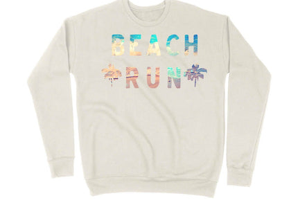 Beach Run with Waves and Sand (2 palm trees)