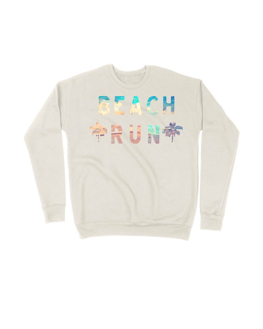 Beach Run with Waves and Sand (2 palm trees)
