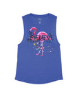 Heather Navy Flowy Tank