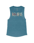 Deep Teal Flowy Tank