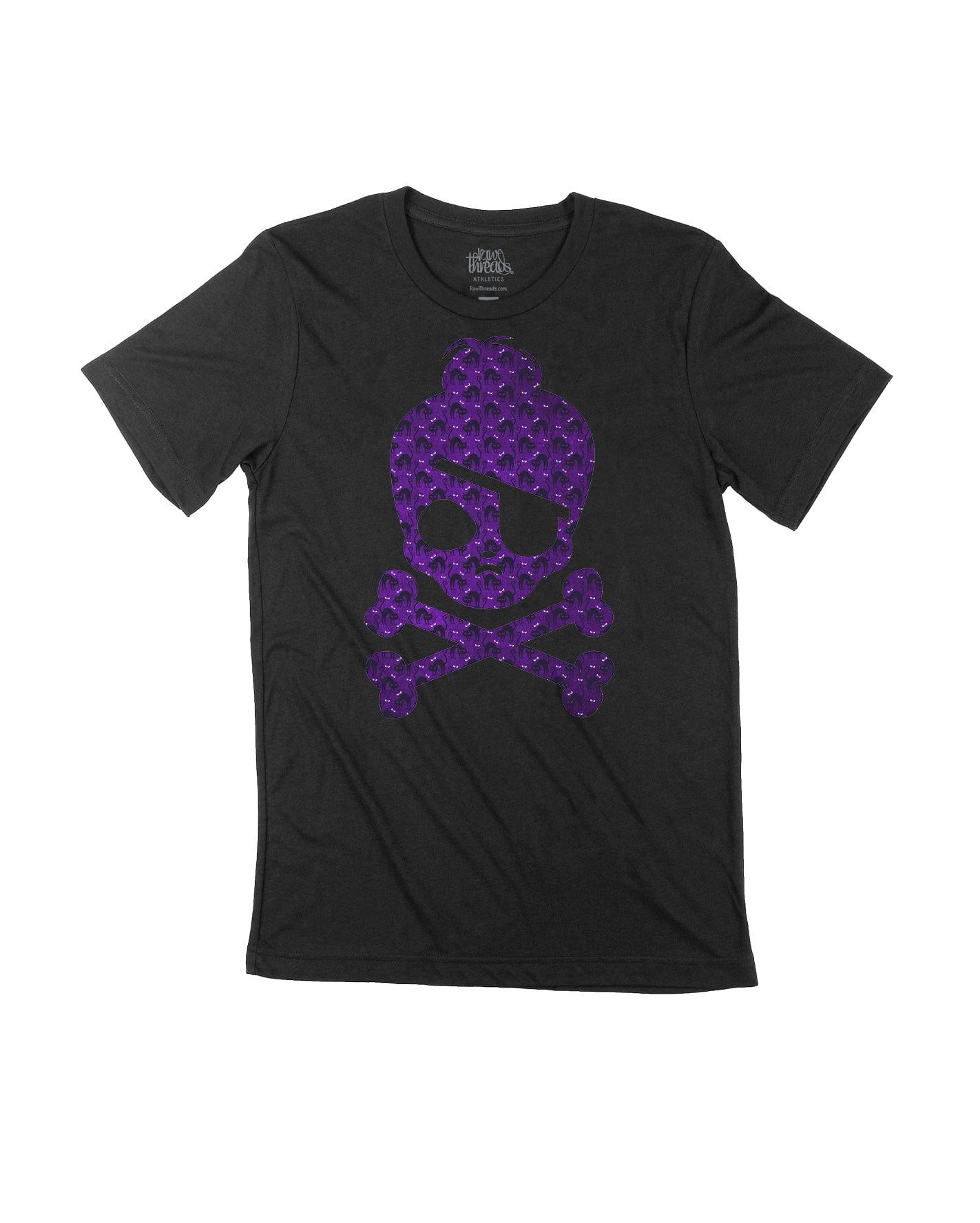 Bell Crossbones with Black Cat Pattern