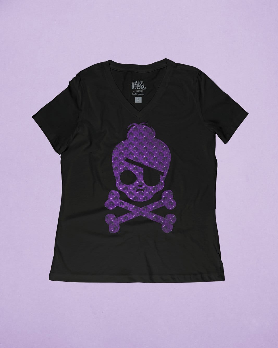 Bell Crossbones with Black Cat Pattern