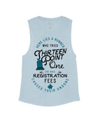 Stone Blue Flowy Tank