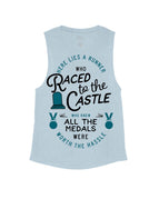 Stone Blue Flowy Tank